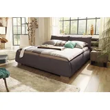 Tom Tailor HOME Polsterbett »SOFT PILLOW«, mit Kopfteil in Kissenform, wahlweise mit Lattenrost und Matratze, braun