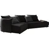 Designwerk Ecksofa DESIGNWERK "New York L-Form, anmutendes Designsofa", schwarz (charcoal), B:333cm T:179cm, 100% Polyester, Sofas, Ecksofa, mit moderner R&ung im Rücken