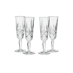 Nachtmann Champagnerglas, 4er-Set  Noblesse , transparent/klar , Glas , Maße (cm): H: 20,4  Ø: 6.9