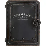 Kare Schlüsselkasten Safe (31 x 24 x 13 cm) Schwarz/Weiß