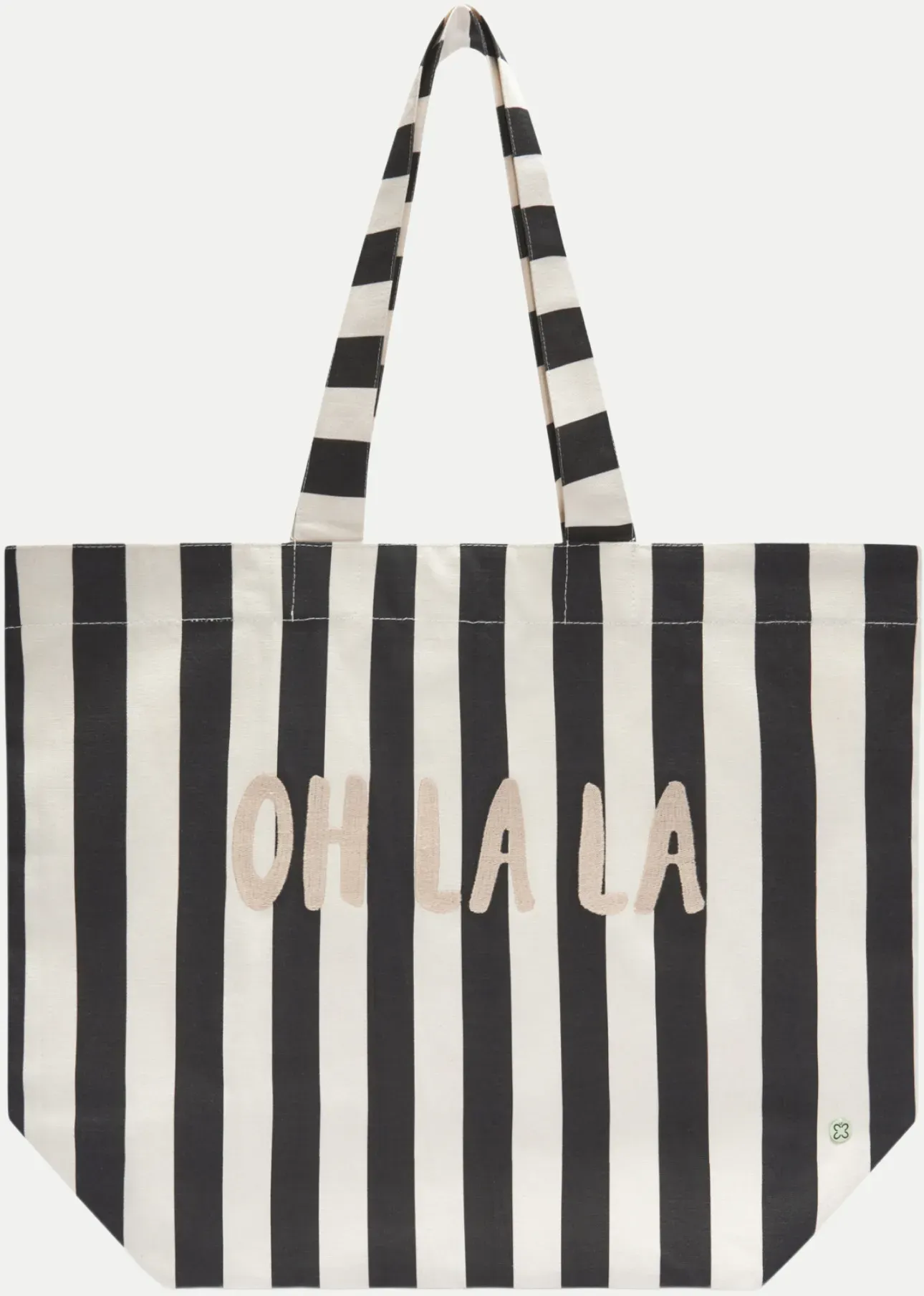 Shopper mit Streifen-Muster Schwarz 52X39X20CM