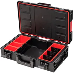 Toolbrothers RHINO XXL Werkzeugkoffer ECO Handling+ Höhe M 15,4 l IP66 mit herausnehmbaren Trennwänden + Boxen