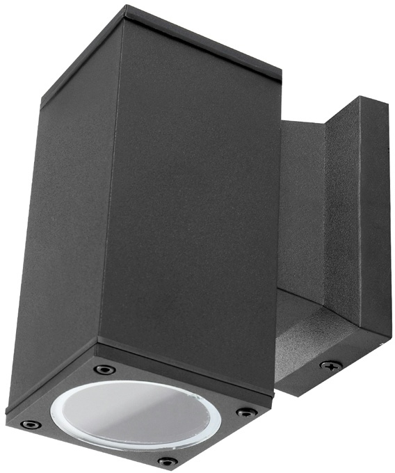 Aigostar LED Wandleuchte Eckig mit GU10 Fassung IP65 in Schwarz 1 Flammig mit Leuchtmittel Kaltweiß