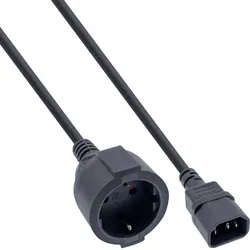 InLine 40er Bulk-Pack Netz Adapter Kabel - Kaltger. C14 auf Schutzkont. BU