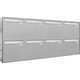 AL Briefkastensysteme Durchwurfbriefkasten Premium Edelstahl Silber