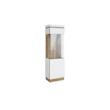 Möbel Kraft Vitrine 60 x 40 x 201 cm Weiß