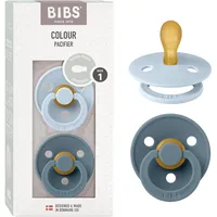 Bibs Schnuller 2er Pack, Colour Symmetrischer Sauger Baby Blue