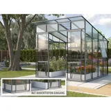 Alu anthrazit ESG 3 mm/Dach HKP 6 mm 7,6 m2
