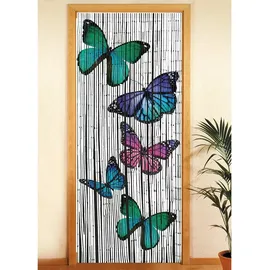Wenko Bambusvorhang Schmetterlinge 90 cm x 200 cm