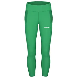 Head Tennishose Tech Tight 2024 (hoher Bund, elastisches Material) lang grün Damen
