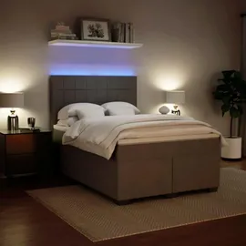 vidaXL Boxspringbett 140 x 200 cm Hellgrau