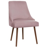 JVmoebel Stuhl Esszimmer Luxus Lehn Polster Stuhl Sitz Möbel Stühle Textil Stoff Neu rosa