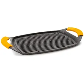 Ibili Grillplatte 38 cm Aluguss schwarz/gelb