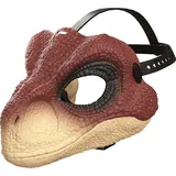 Mattel Jurassic World Rebirth Raptor Dinosaurier-Maske, Film-inspiriertes Kostüm, offener Kiefer, realistische Textur und Farbe, verstellbarer Riemen