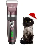 oneisall Leise Schermaschine Katze Hunde, Profi Haarschneidemaschine für langhaarkatzen mit dichtem Fell, Hundeschermaschine katzenrasierer mit leistungstarken Motor (Rosa)