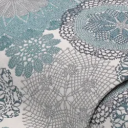 Dekostoff "Mandala", türkis-color
