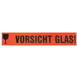 Supra Ratiopac PVC-Signalklebeband »Vorsicht Glas!« weiß