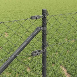 vidaXL Zaunpfosten 25 x 0,8 m Grau/Stahl