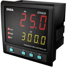 Enda PID Temperaturregler Pt100 J K L T S R B -199 bis 1700°C 50 x 96 x 96mm