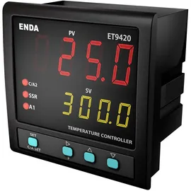 Enda PID Temperaturregler Pt100 J K L T S R B -199 bis 1700°C 50 x 96 x 96mm
