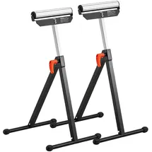 Vevor 2er-Set Rollenbock, 61 kg Tragkraft, höhenverstellbar 68-108 cm,kappbarer Rollenständer mit 292,1 mm poliertem Stahlrollenkopf, Arbeitsbock für Tischkreissägen-Auslauf, Verlängerungsstütze