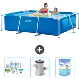 Rechteckiger Frame Pool - 220x150x60 Cm - 4-teilig  S30001