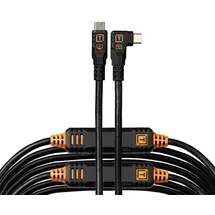 Tether Tools USB-C, an USB-C rechtsgewinkelt Kabel 9,4m 10Gbps schwarz