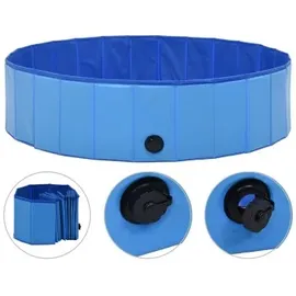 vidaXL Hundepool Faltbar Blau 120 x 30 cm PVC
