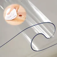 PVC Transparent Tischdecke Schreibtischunterlage Dicke 1/1.5/2/3mm Wasserdichte Durchsichtige Matte Schutzfolie Breite 30–160cm (Color : Thick 1mm/0.04")