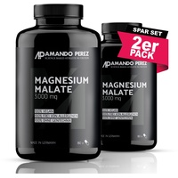 Amando Perez Magnesium Malat Tabletten VEGAN - 360 Stück je 1000 mg Magnesiummalat (450 mg hochdosiertes Magnesium) - Magnesium fürs Sport - Magnesium hochdosiert Kapseln - Magnesium Malate Tablette