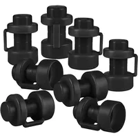 ONVAYA® Trampolin Endkappen | Set mit 8 Pfostenkappen | schwarz