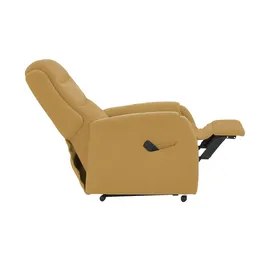 Hukla Fernsehsessel Max Mikrofaser 72 x 109 x 82 cm Gelb elektrisch mit Rollen