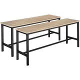 Tectake Sitzbank Fairfield Braun 108 x 32,5 x 50 cm
