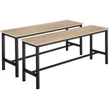 Tectake Sitzbank Fairfield Braun 108 x 32,5 x 50 cm