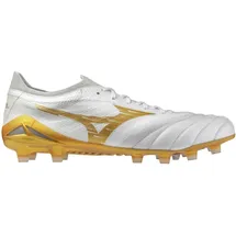 Mizuno Morelia Neo IV Beta Elite FG Herren White/MP Gold/Cool Gray 43
