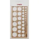 LINEX Kreisschablone 1116 39 Kreise von 1-35 mm 240x120 mm Transparent