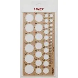 LINEX Kreisschablone 1116 39 Kreise von 1-35 mm 240x120 mm Transparent