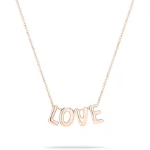 Echtzeit Love Letters Halskette 45 cm roségold Edelstahl