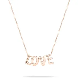 Echtzeit Love Letters Halskette 45 cm roségold Edelstahl