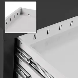 ADB Schubladenschrank 70 x 43,5 x 75 cm anthrazit / lichtgrau