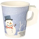 Papstar 50 PAPSTAR Einweg-Trinkbecher Snowtime 0,2 l