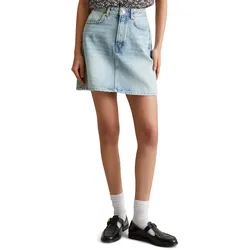 Jeansrock MARC O'POLO DENIM "aus Rigid-Denim", Damen, Gr. XXS, blau (light blau), Obermaterial: 100% Baumwolle, unifarben, normal kurz, Röcke