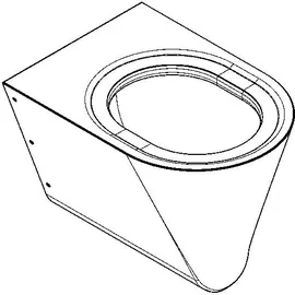 kwc aquarotter gmbh KWC Ar T-WC, CAMPUS, Edelstahl, wandhängend, 360x353x500 mm, ohne Sitz