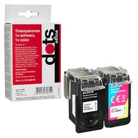 dots schwarz, color Druckköpfe kompatibel zu Canon PG-545XL + CL-546XL, 2er-Set