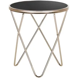 Beistelltisch MERIDIAN Sicherheitsglas Gold