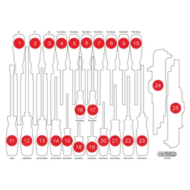 KS Tools Leere Schaumstoffeinlage zu 811.0041