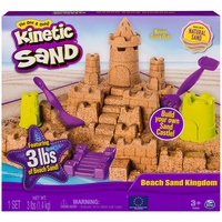 Kinetic Sand Beach Sand Kingdom Playset with 1.4kg of Beach Sand, for Ages 3 and Up
