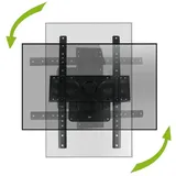 MonLines MWH011B drehbare TV Wandhalterung mit Pivot 37-80 Zoll, schwarz