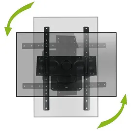 MonLines MWH011B drehbare TV Wandhalterung mit Pivot 37-80 Zoll, schwarz