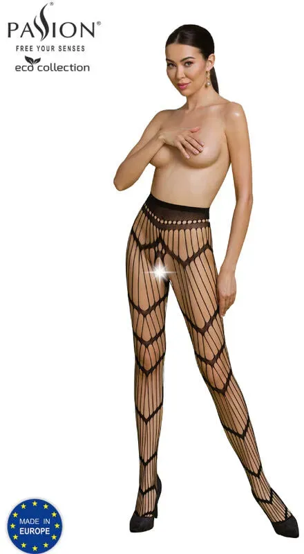 PASSION  Eco Collection  Bodystocking Eco S006 - Schwarz